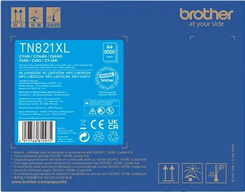 Brother TN-821XLC Cyan Toner — Consommables informatiques