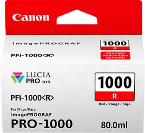 Canon PFI-1000r Rouge Cartouche d'encre 0554C001 — Consommables informatiques