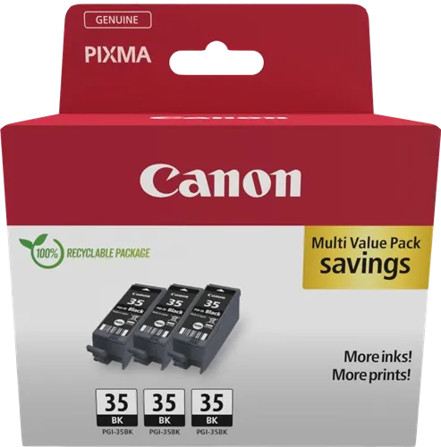 Canon PGI-35BK 3er Multipack Noir(e) — Consommables informatiques