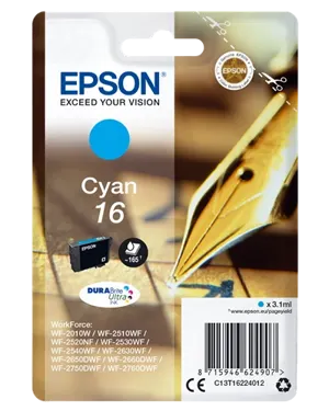 Epson 16 Cyan Cartouche d'encre C13T16224012 — Consommables informatiques