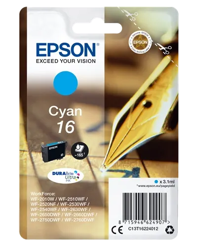 Epson 16 Cyan Cartouche d'encre C13T16224012 — Consommables informatiques