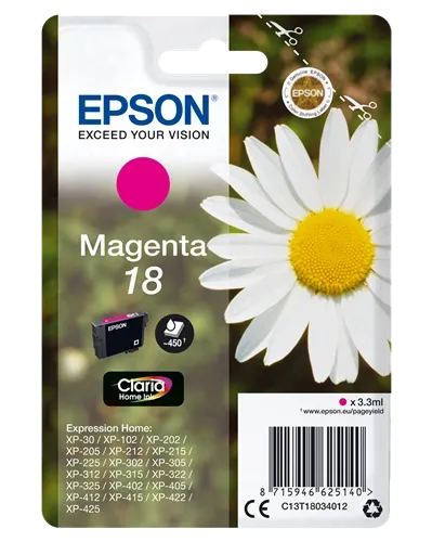 Epson 18 Magenta Cartouche d'encre C13T18034012 — Consommables informatiques