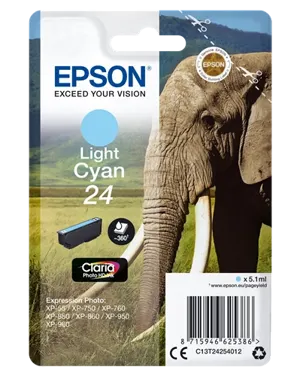 Epson 24 Cyan (brillant) Cartouche d'encre C13T24254012 — Consommables informatiques