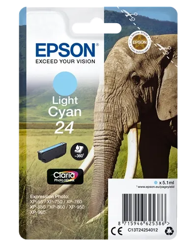 Epson 24 Cyan (brillant) Cartouche d'encre C13T24254012 — Consommables informatiques