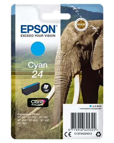 Epson 24 Cyan Cartouche d'encre C13T24224012 — Consommables informatiques