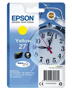 Epson 27 Jaune Cartouche d'encre C13T27044012 — Consommables informatiques