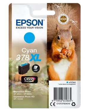 Epson 378XL Cyan Cartouche d'encre C13T37924010 — Consommables informatiques