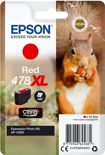 Epson 478XL Rouge Cartouche d'encre C13T04F54010 — Consommables informatiques