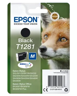 Epson T1281 Noir(e) Cartouche d'encre C13T12814012 — Consommables informatiques