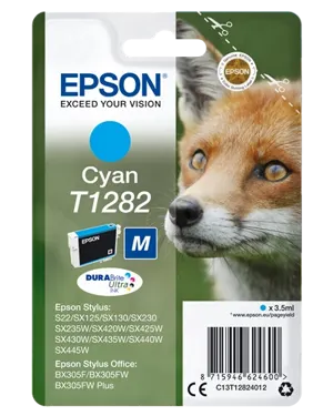 Epson T1282 Cyan Cartouche d'encre C13T12824012 — Consommables informatiques