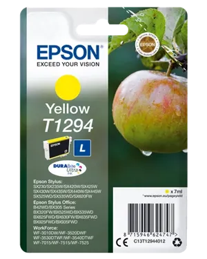 Epson T1294 Jaune Cartouche d'encre C13T12944012 — Consommables informatiques