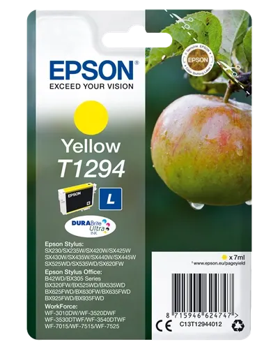Epson T1294 Jaune Cartouche d'encre C13T12944012 — Consommables informatiques