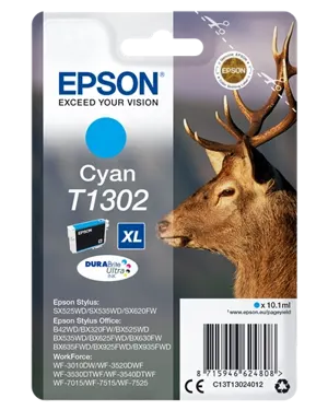 Epson T1302 XL Cyan Cartouche d'encre C13T13024012 — Consommables informatiques