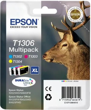 Epson T1306 Multipack Cyan / Magenta / Jaune — Consommables informatiques
