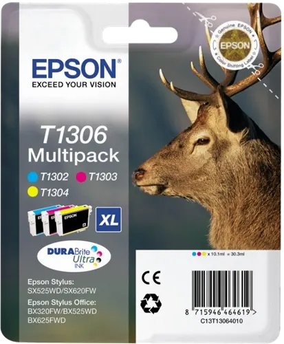 Epson T1306 Multipack Cyan / Magenta / Jaune — Consommables informatiques
