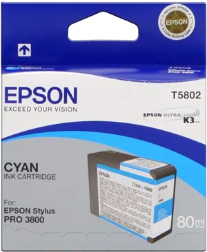 Epson T5802 Cyan Cartouche d'encre C13T580200 — Consommables informatiques