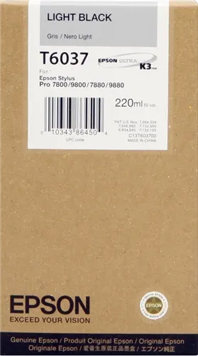 Epson T6037 lightblack Cartouche d'encre C13T603700 — Consommables informatiques