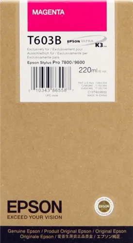 Epson T603B Magenta Cartouche d'encre C13T603B00 — Consommables informatiques