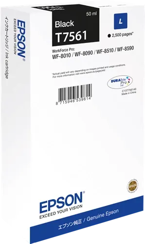 Epson T7561 Noir(e) Cartouche d'encre C13T75614N — Consommables informatiques