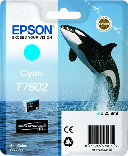 Epson T7602 Cyan Cartouche d'encre C13T76024010 — Consommables informatiques