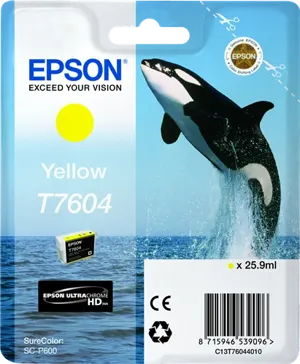 Epson T7604 Jaune Cartouche d'encre C13T76044010 — Consommables informatiques