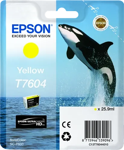 Epson T7604 Jaune Cartouche d'encre C13T76044010 — Consommables informatiques
