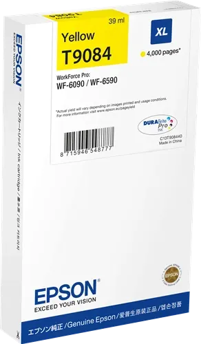 Epson T9084 XL Jaune Cartouche d'encre C13T90844N — Consommables informatiques