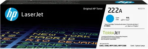 HP 222A Cyan Toner — Consommables informatiques