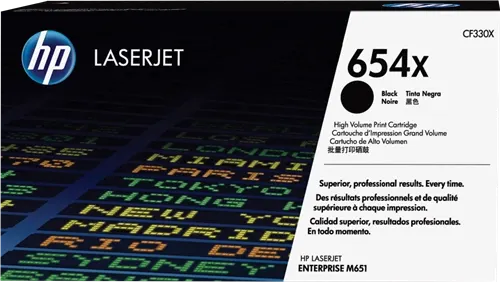 HP 654X Noir(e) Toner — Consommables informatiques