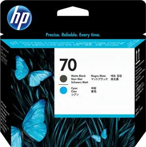 HP 70 Tête d'impression Cyan / Noir (Matt) (C9404A) — Consommables informatiques