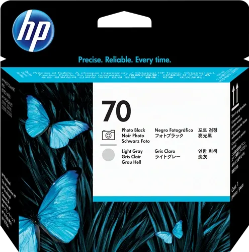 HP 70 Tête d'impression Noir (photo) / Gris (brillant) (C9407A) — Consommables informatiques