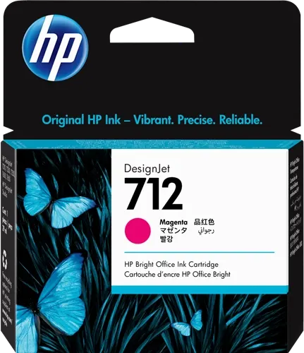 HP 712 Magenta Cartouche d'encre 3ED68A — Consommables informatiques