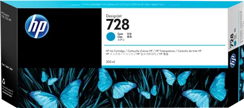 HP 728 Cyan Cartouche d'encre F9K17A — Consommables informatiques