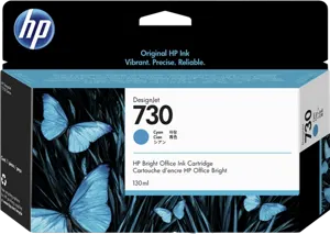 HP 730 Cyan Cartouche d'encre P2V62A — Consommables informatiques