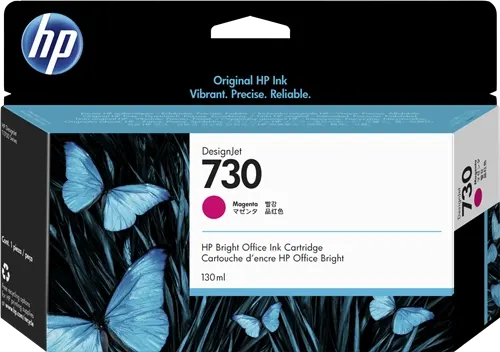 HP 730 Magenta Cartouche d'encre P2V63A — Consommables informatiques