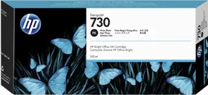 HP 730 Noir (photo) Cartouche d'encre P2V73A — Consommables informatiques