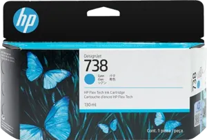 HP 738 Cyan Cartouche d'encre 498N5A — Consommables informatiques