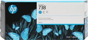 HP 738 Cyan Cartouche d'encre 676M6A — Consommables informatiques