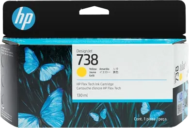HP 738 Jaune Cartouche d'encre 498N7A — Consommables informatiques