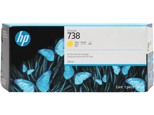 HP 738 Jaune Cartouche d'encre 676M8A — Consommables informatiques