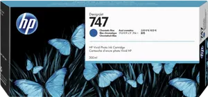 HP 747 Bleu Cartouche d'encre P2V85A — Consommables informatiques