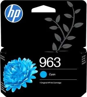HP 963 Cyan Cartouche d'encre 3JA23AE — Consommables informatiques