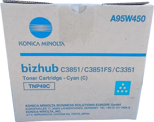 Konica Minolta TNP49C Cyan Toner — Consommables informatiques