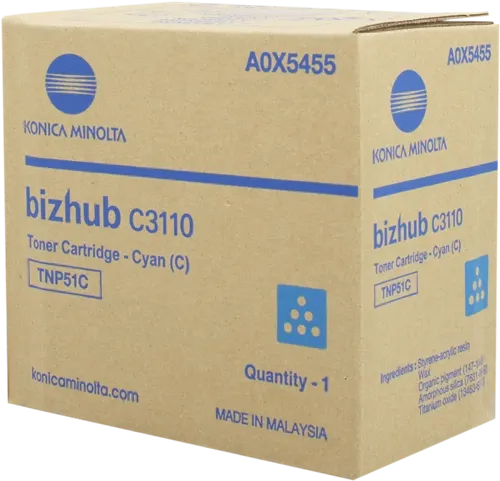 Konica Minolta TNP51C Cyan Toner — Consommables informatiques