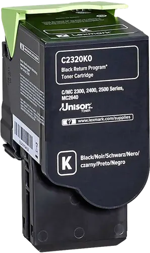 Lexmark C2320K0 Noir(e) Toner — Consommables informatiques
