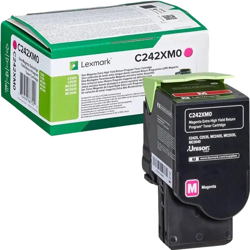 Lexmark C242XM0 Magenta Toner — Consommables informatiques