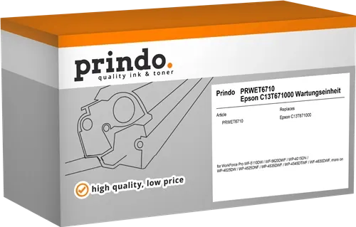 Prindo PRWET6710 Unité de maintenance — Consommables informatiques