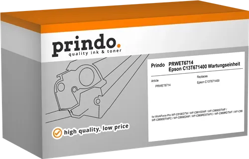 Prindo PRWET6714 Unité de maintenance — Consommables informatiques