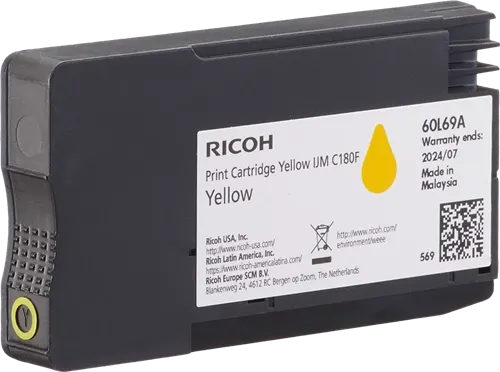 Ricoh IJM C180F Jaune Cartouche d'encre 408520 — Consommables informatiques