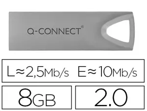 Clé usb q-connect 2.0 premium 8gb vitesse lecture 10mb/s écriture 2.5mb/s — Non classé